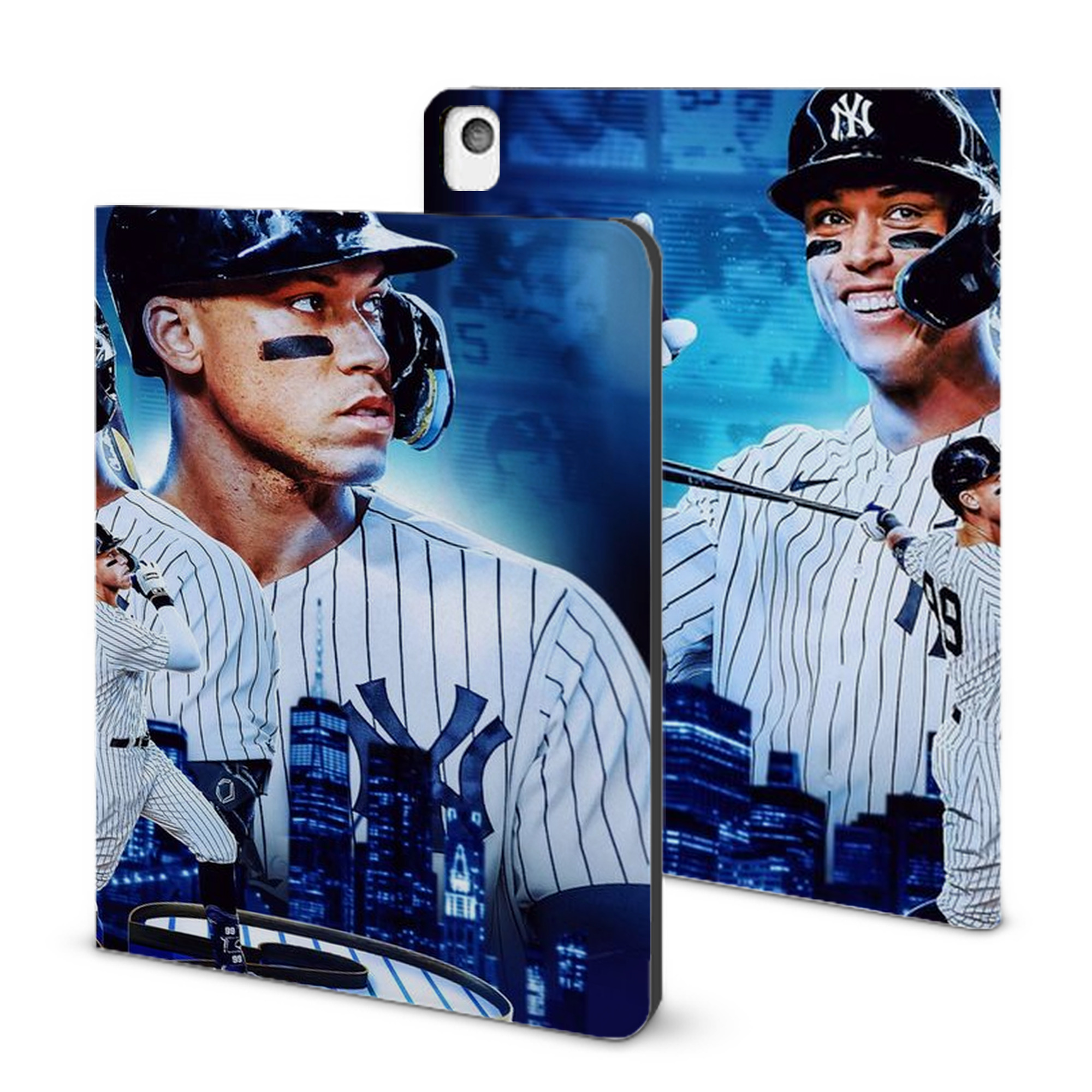 Aaron Judge AL Record 62 Home Runs IPad Book-Style Case With Pencil Slot – Slim PU & TPU Cover – Full Protection, Precise Fit, Water & Scratch Resistant
